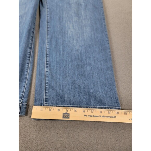 Gap Denim Jeans Womens 31 Wide-Leg Cropped Patch Pockets Medium Wash Boho Hippie - Picture 4 of 13